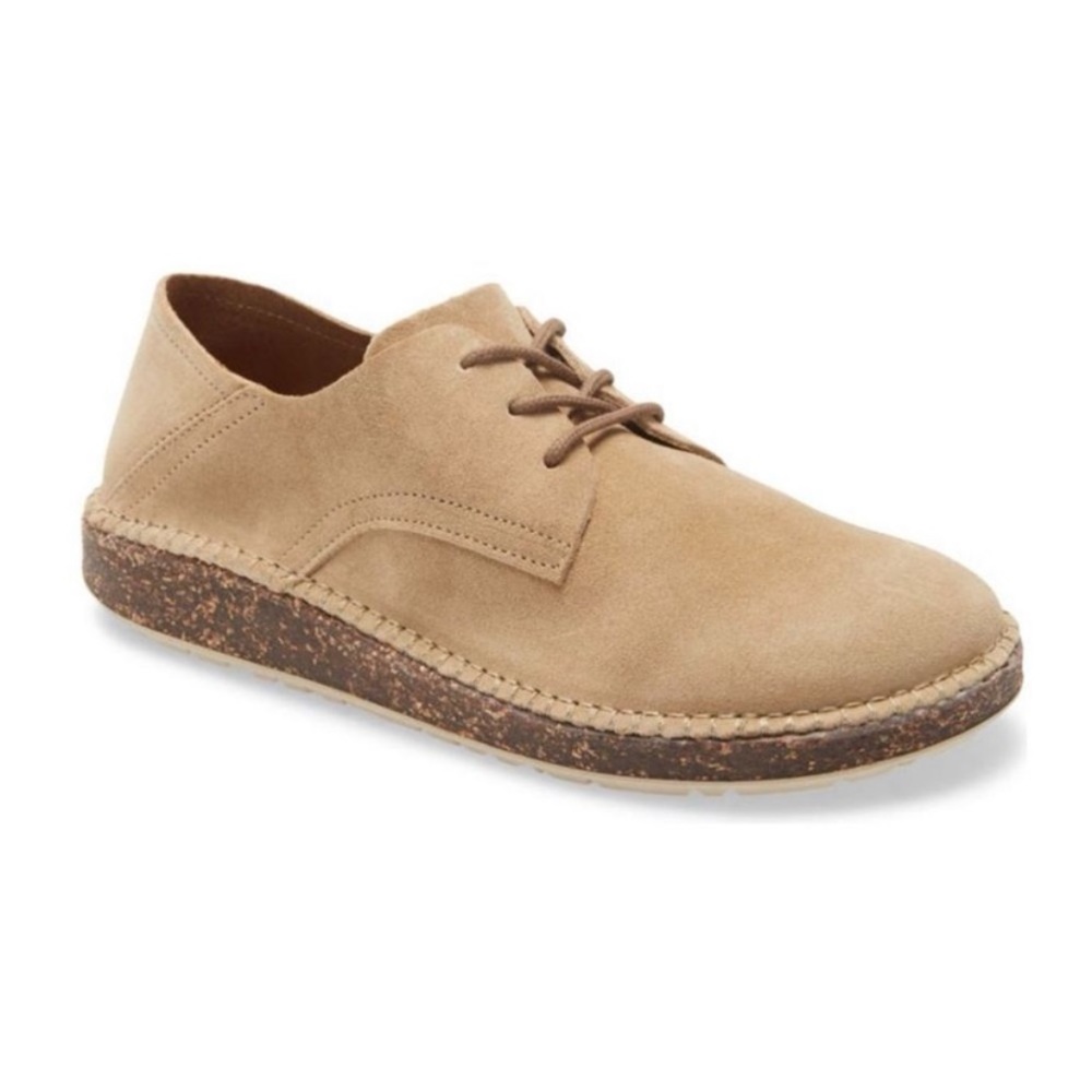 Birkenstock, tan convertible derby shoe